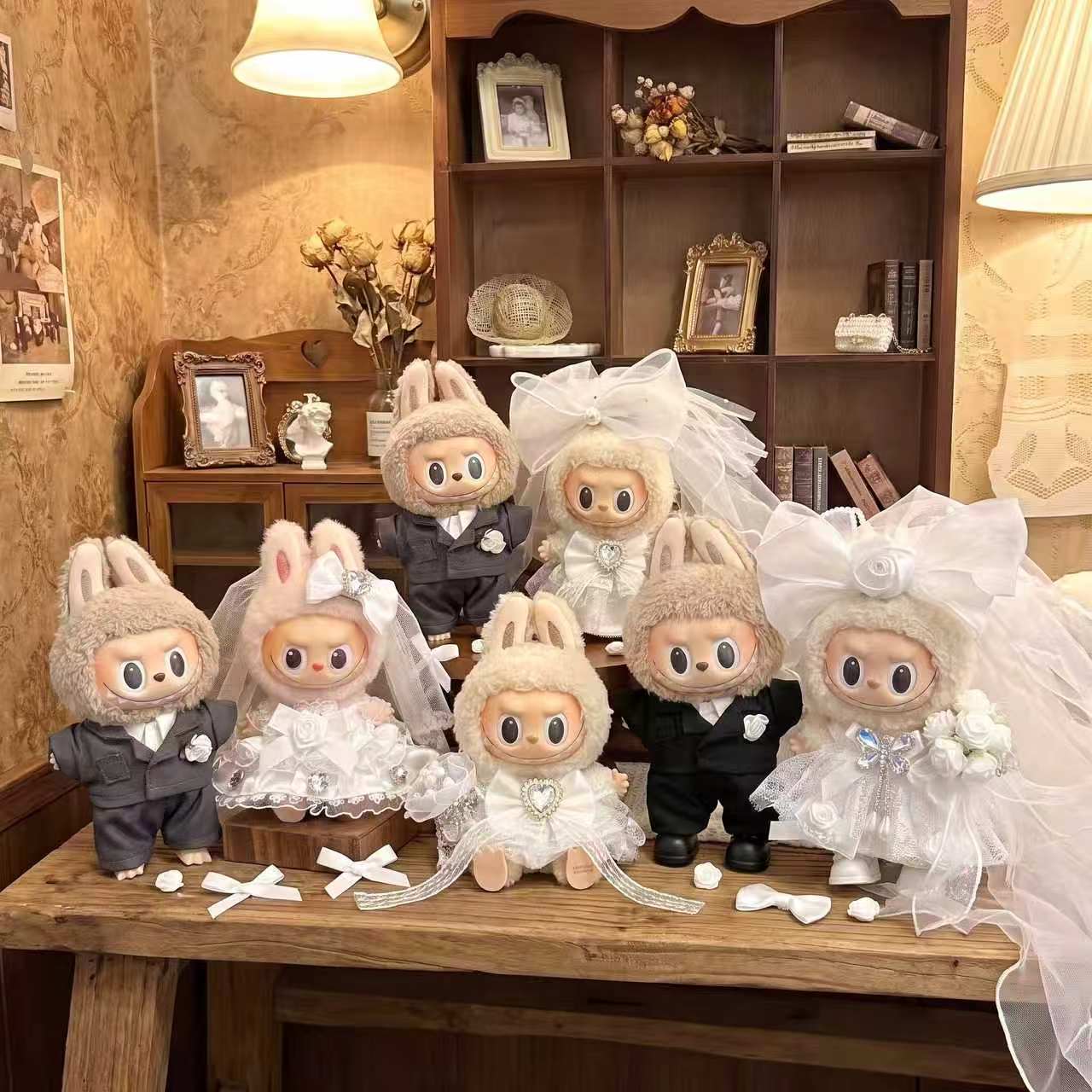 Handmade Labubu Doll Clothes Love Story