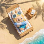 Handmade Labubu Doll Clothes Summer Beach - Blue Sunglasses
