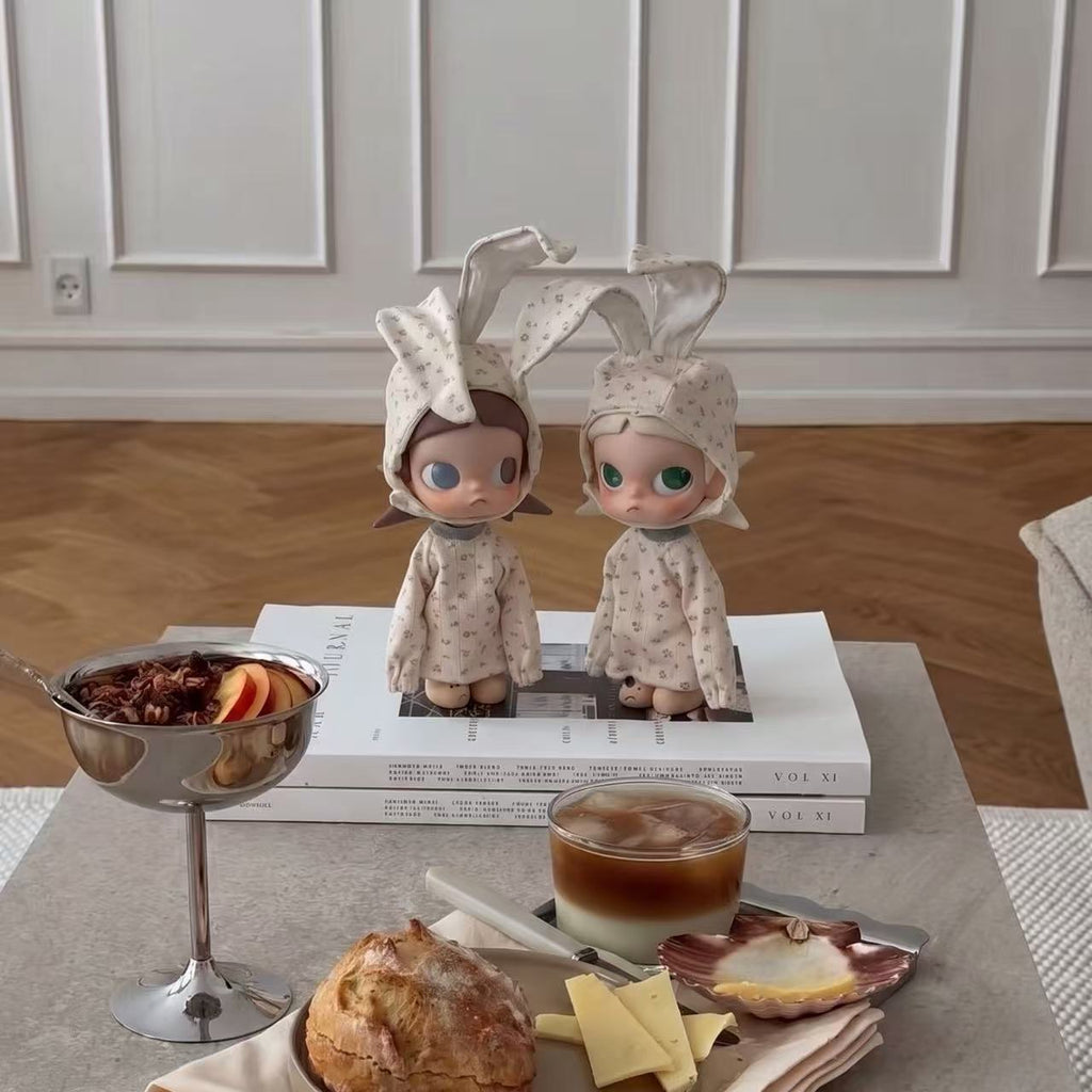 Handmade Zsiga BJD Doll Clothes - Floral Bunny Pajamas