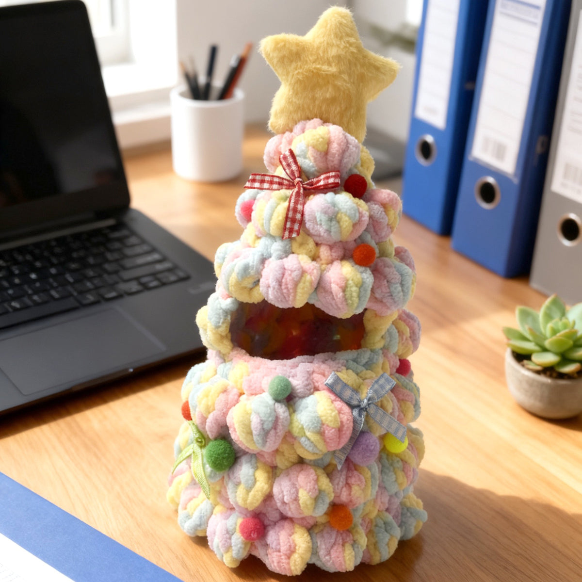 Handmade Labubu Doll Clothes Crochet - Festive Celebrations Christmas Tree