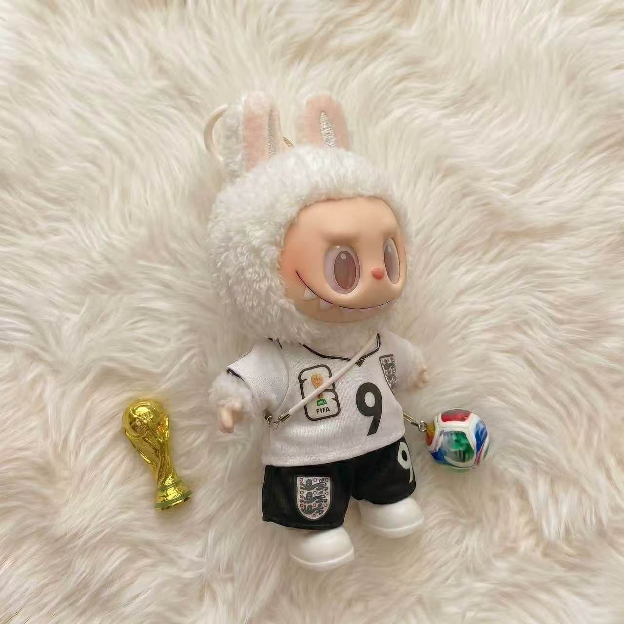 Handmade Labubu Doll Clothes World Cup 2026 Partners - England No. 9