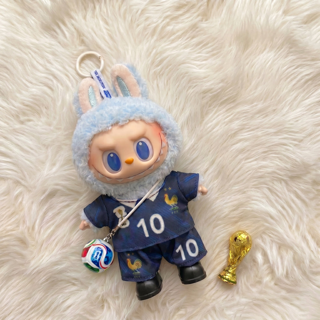 Handmade Labubu Doll Clothes World Cup 2026 Partners - France No. 10