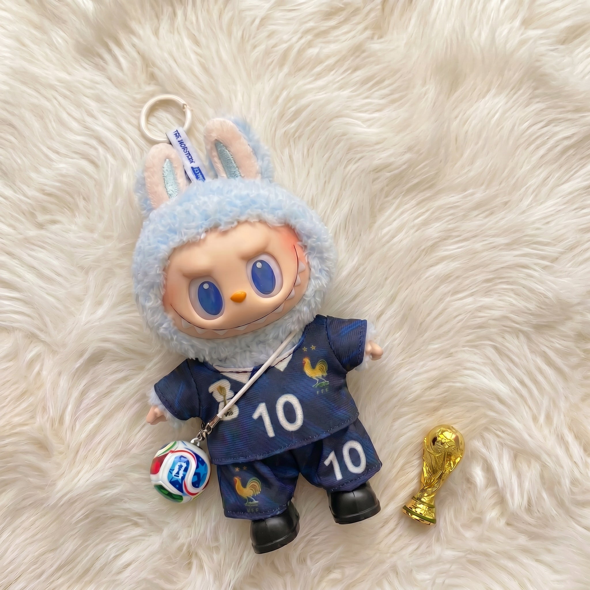 Handmade Labubu Doll Clothes World Cup 2026 Partners - France No. 10
