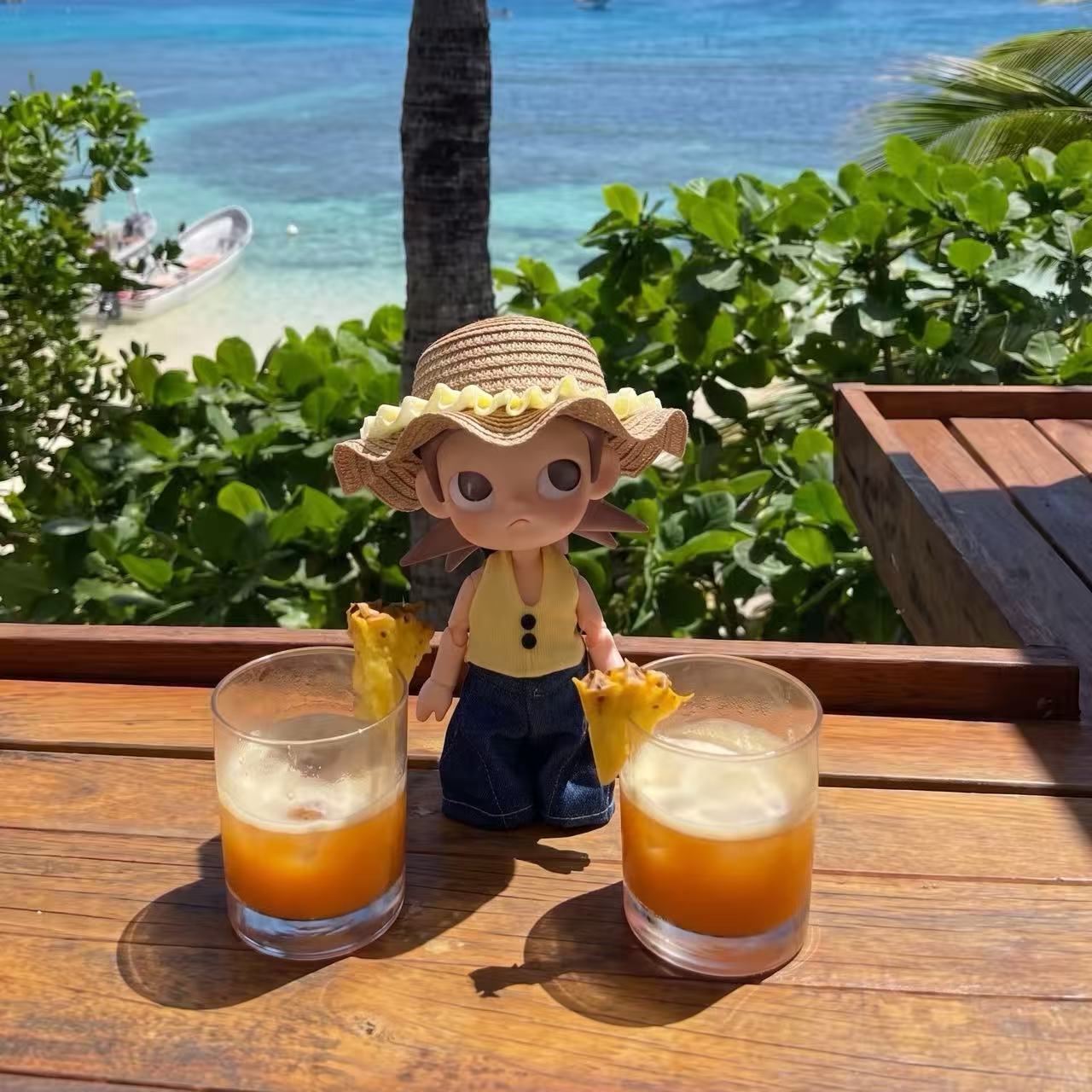 Handmade Zsiga BJD Doll Clothes - Vacation Straw Hat