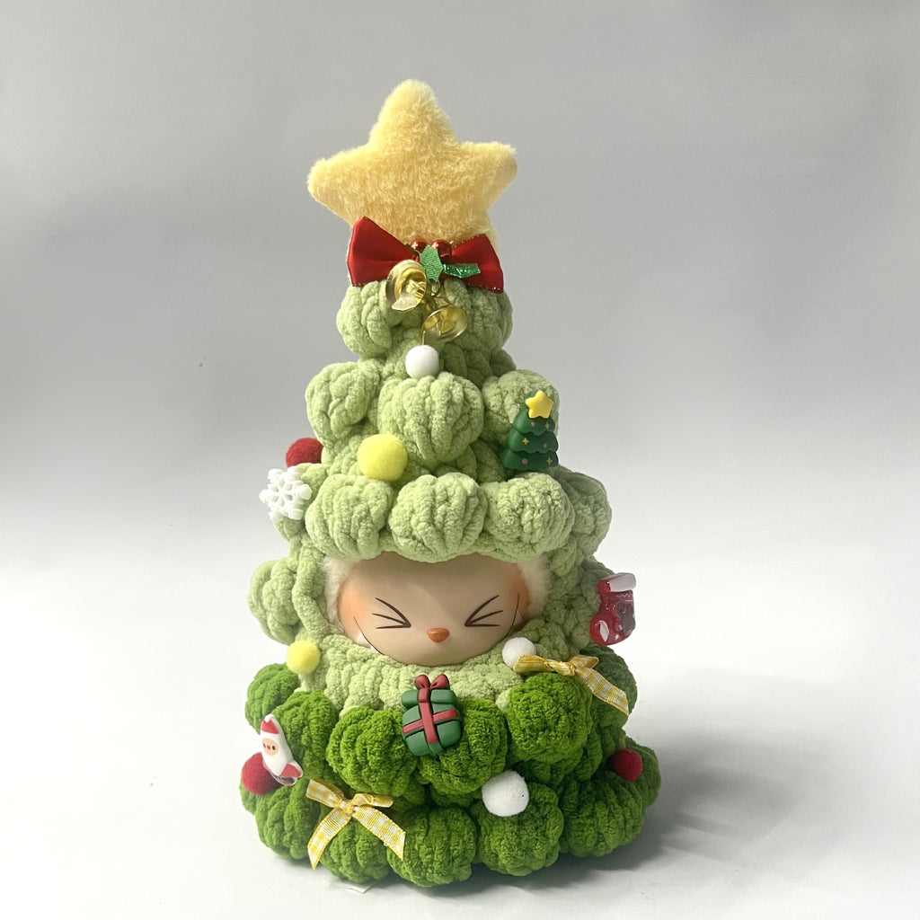Handmade Labubu Doll Clothes Crochet - Festive Celebrations Christmas Tree