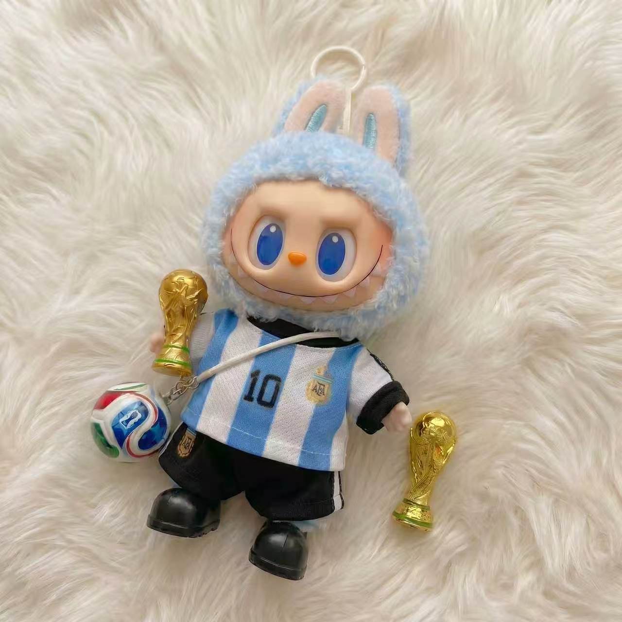 Handmade Labubu Doll Clothes World Cup 2026 Partners - Messi's 10 Jersey
