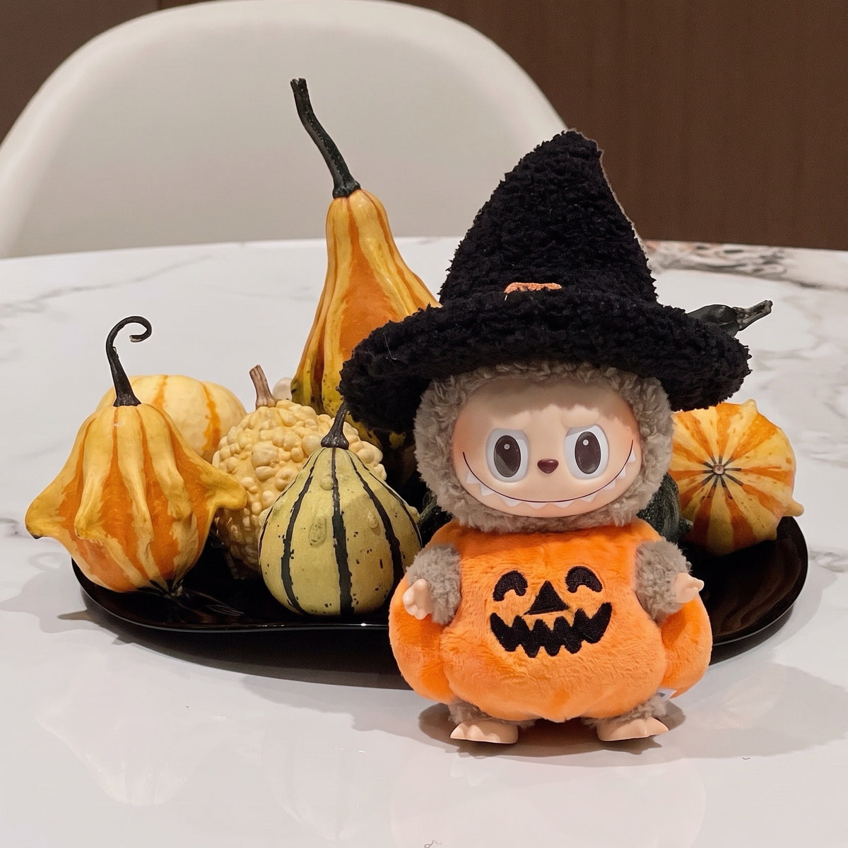 Handmade Labubu Doll Clothes Halloween Trick or treat - Pumpkin Witch