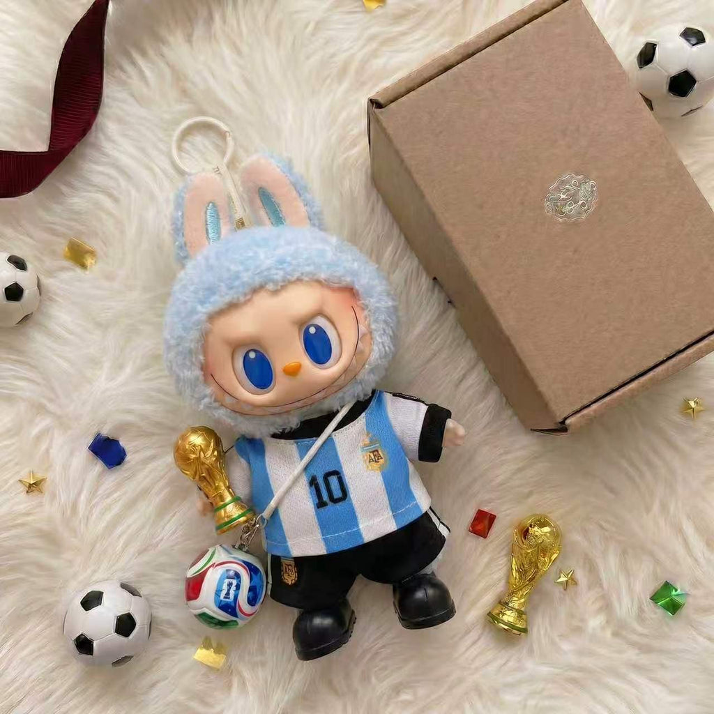 Handmade Labubu Doll Clothes World Cup 2026 Partners - Messi's 10 Jersey