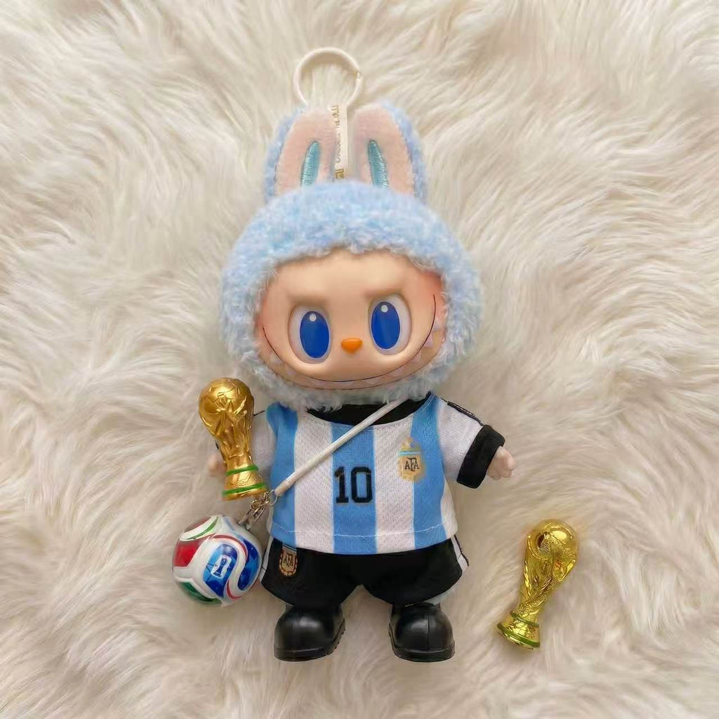 Handmade Labubu Doll Clothes World Cup 2026 Partners - Messi's 10 Jersey