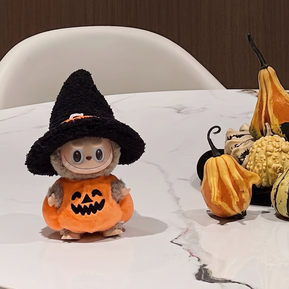 Handmade Labubu Doll Clothes Halloween Trick or treat - Pumpkin Witch