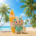 Handmade Labubu Doll Clothes Summer Beach - Green Surfboard