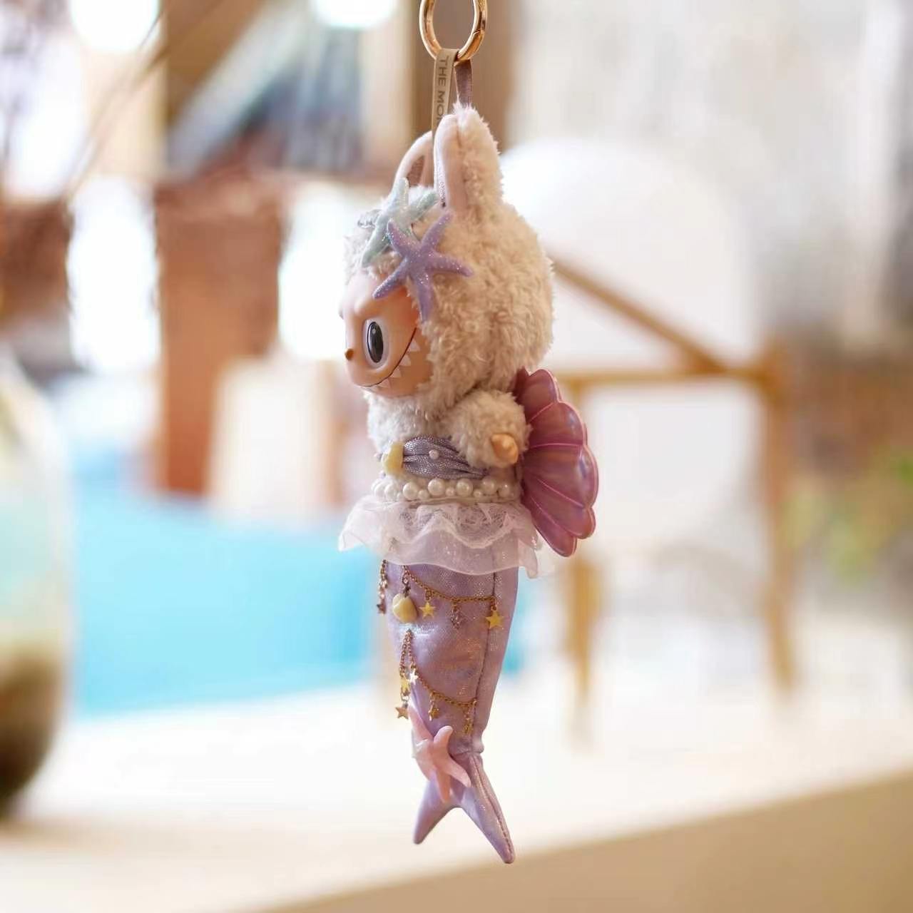 Handmade Labubu Doll Clothes Summer Beach - The Little Mermaid Violet