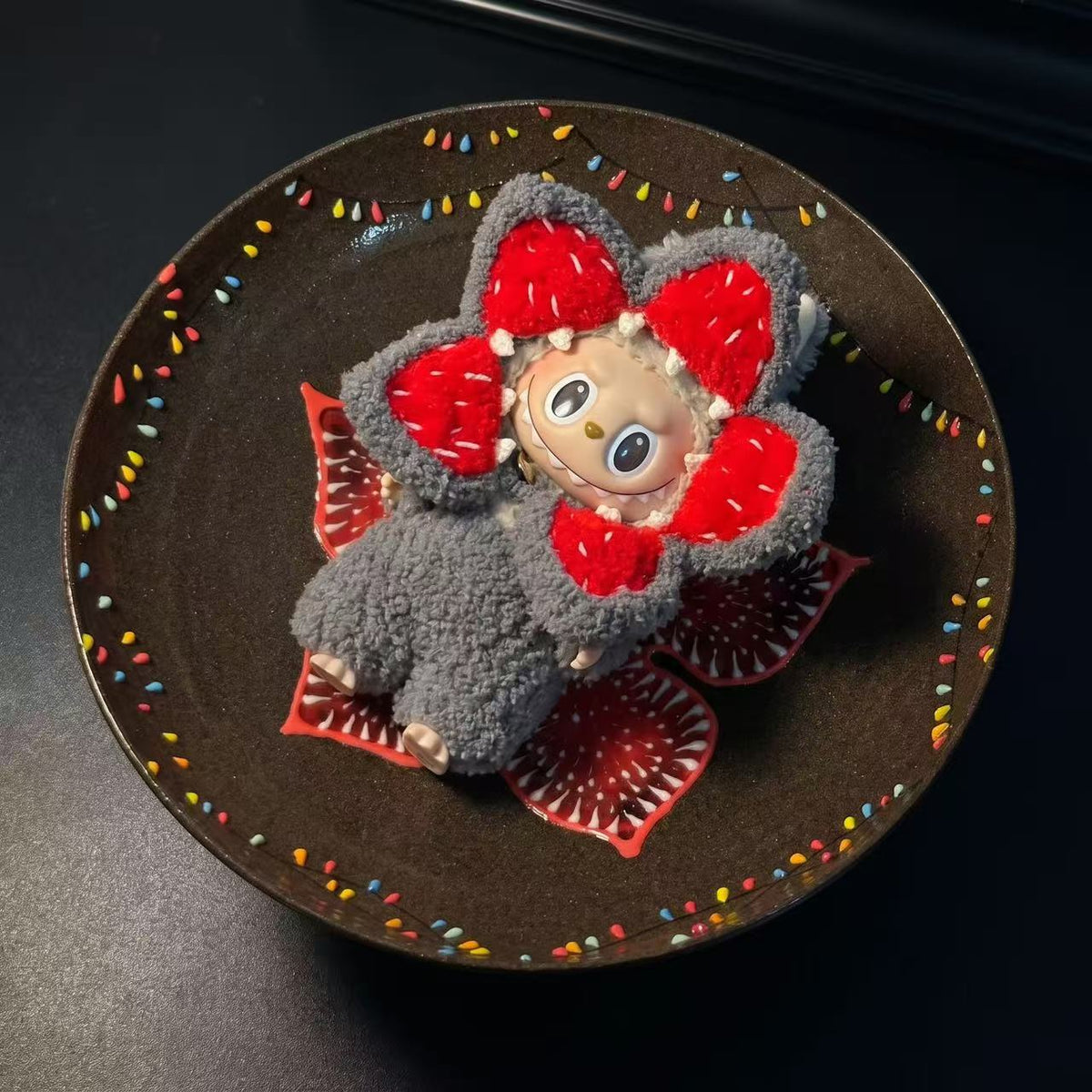 Handmade Labubu Doll Clothes Crochet Stranger Things - Demogorgon