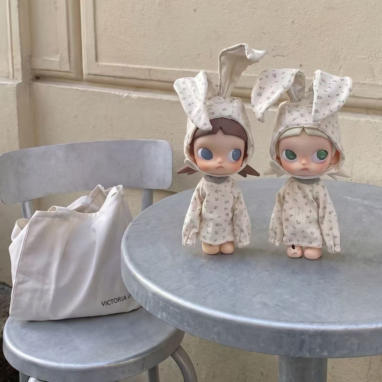 Handmade Zsiga BJD Doll Clothes - Floral Bunny Pajamas