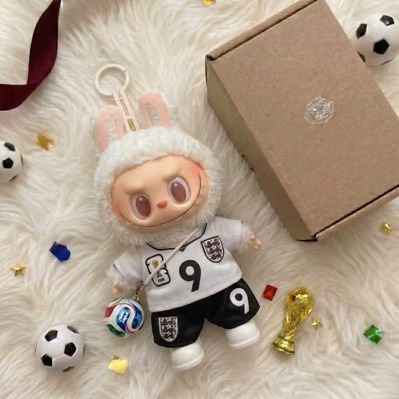 Handmade Labubu Doll Clothes World Cup 2026 Partners - England No. 9