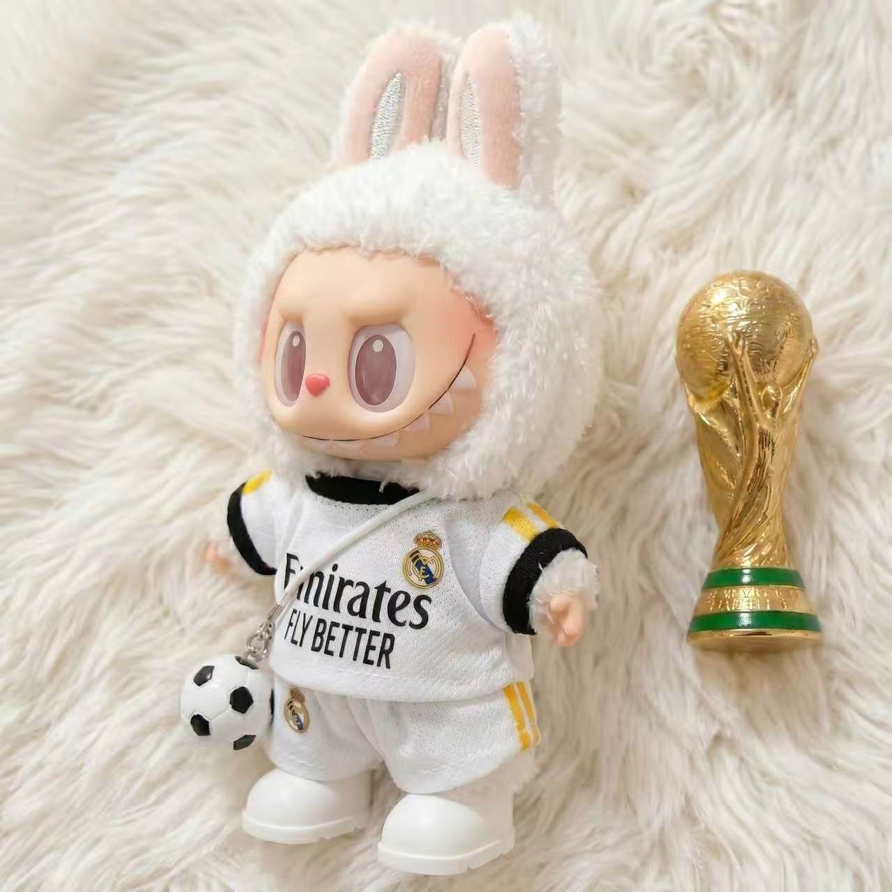 Handmade Labubu Doll Clothes World Cup 2026 Partners - Real Madrid