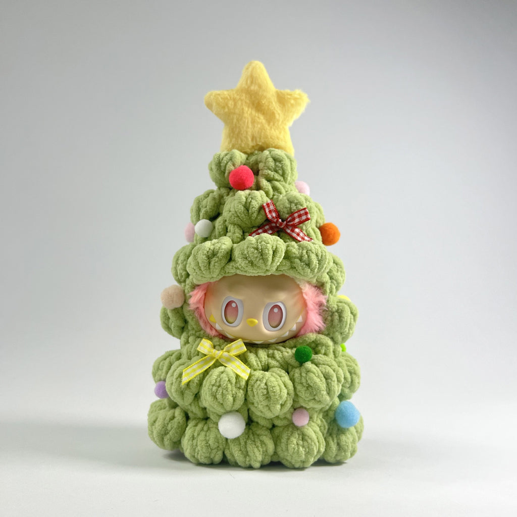 Handmade Labubu Doll Clothes Crochet - Festive Celebrations Christmas Tree