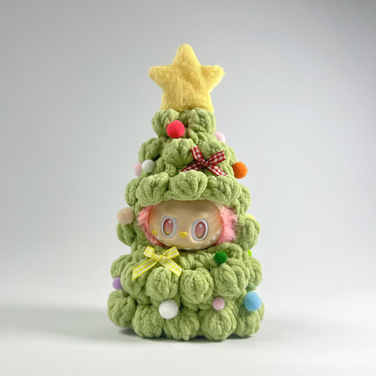 Handmade Labubu Doll Clothes Crochet - Festive Celebrations Christmas Tree