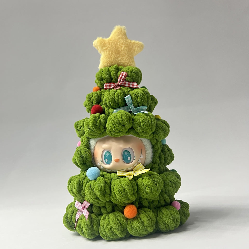 Handmade Labubu Doll Clothes Crochet - Festive Celebrations Christmas Tree