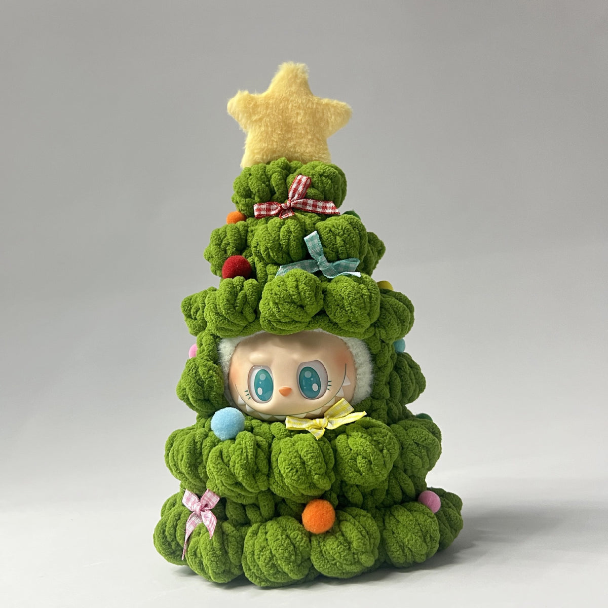 Handmade Labubu Doll Clothes Crochet - Festive Celebrations Christmas Tree