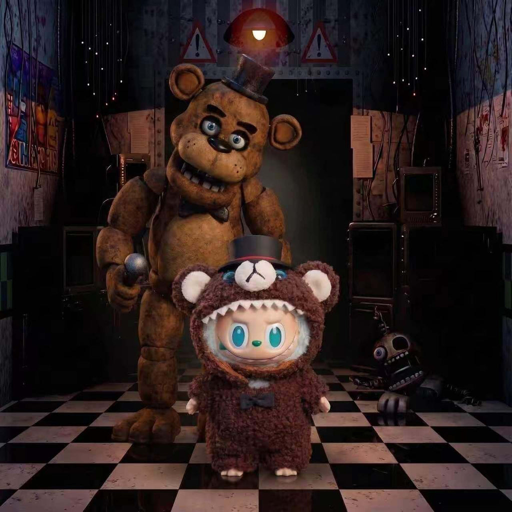 Handmade Labubu Doll Clothes FNAF X Labubu - Freddy Fazbear