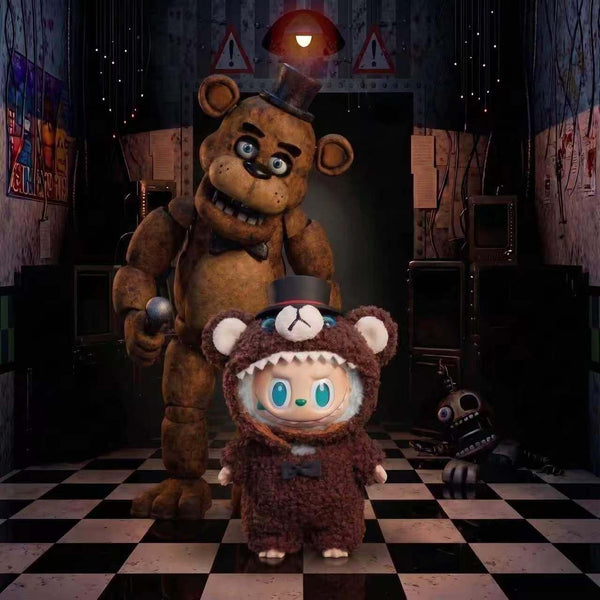 Handmade Labubu Doll Clothes FNAF X Labubu - Freddy Fazbear