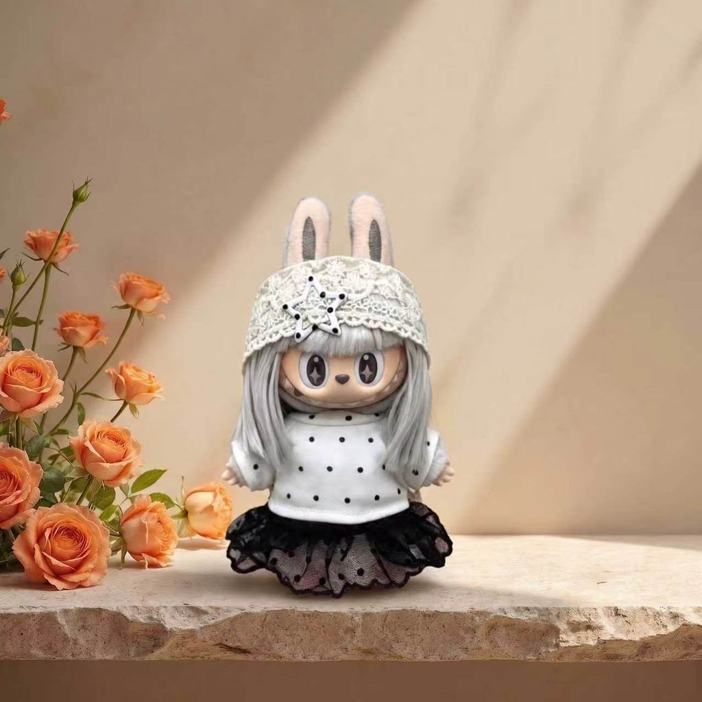 Handmade Labubu Doll Clothes Vintage Barbershop - Lace Fairy