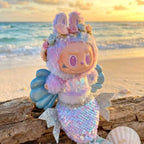 Handmade Labubu Doll Clothes Summer Beach - Mermaid Heart of the Ocean