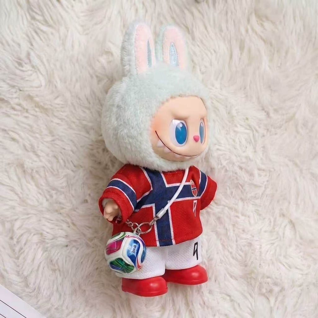 Handmade Labubu Doll Clothes World Cup 2026 Partners - Norway's No. 9 Haaland