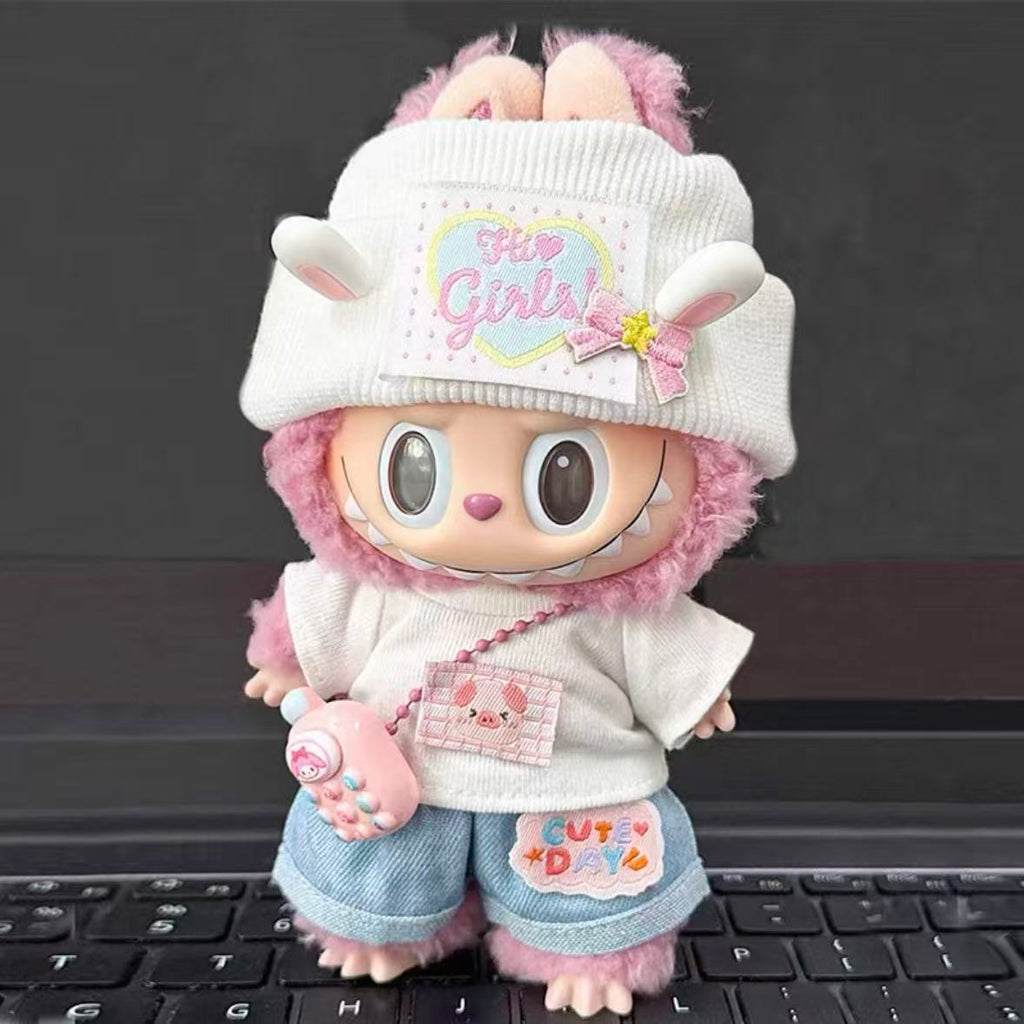 Handmade Labubu Doll Clothes Fashion Party - Innocent Little Rabbit