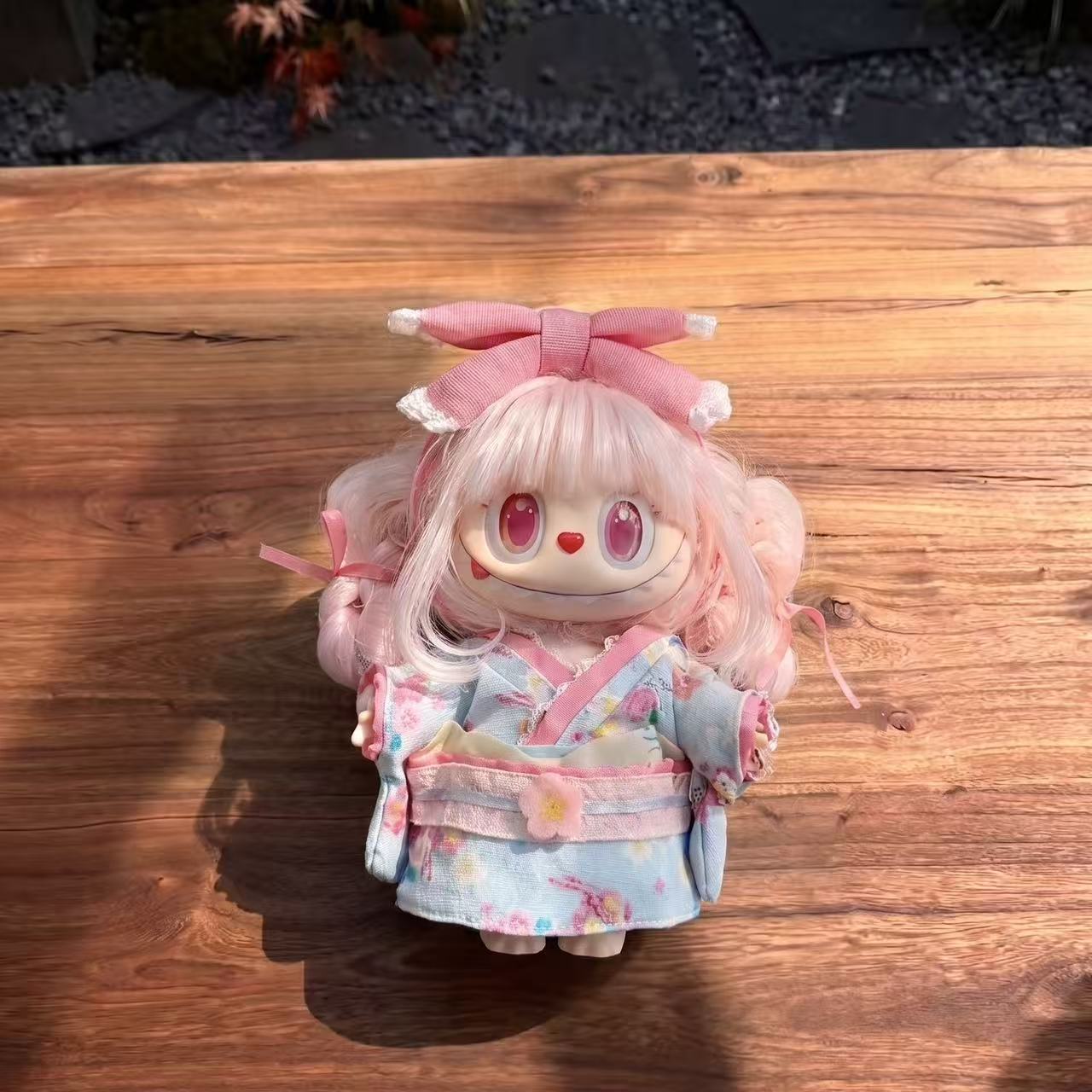 Handmade Labubu Doll Clothes Vintage Barbershop - Sakura Girl