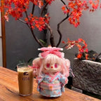 Handmade Labubu Doll Clothes Vintage Barbershop - Sakura Girl