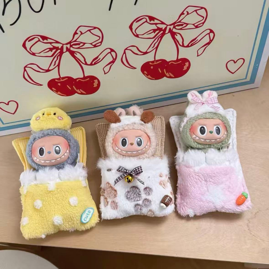Handmade Labubu Doll Clothes Pajama Party - Cute Sleeping Bag Set