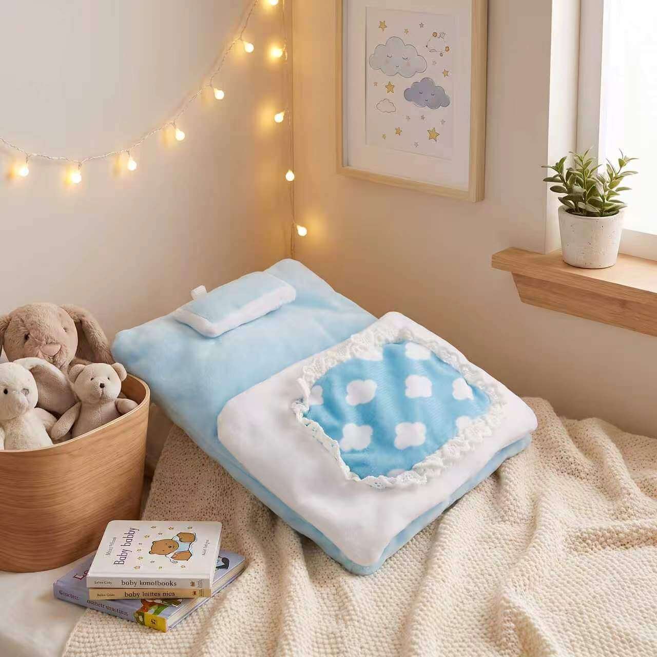 Handmade Labubu Doll Clothes Pajama Party - Cute Sleeping Bag Set