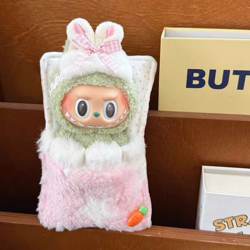 Handmade Labubu Doll Clothes Pajama Party - Cute Sleeping Bag Set