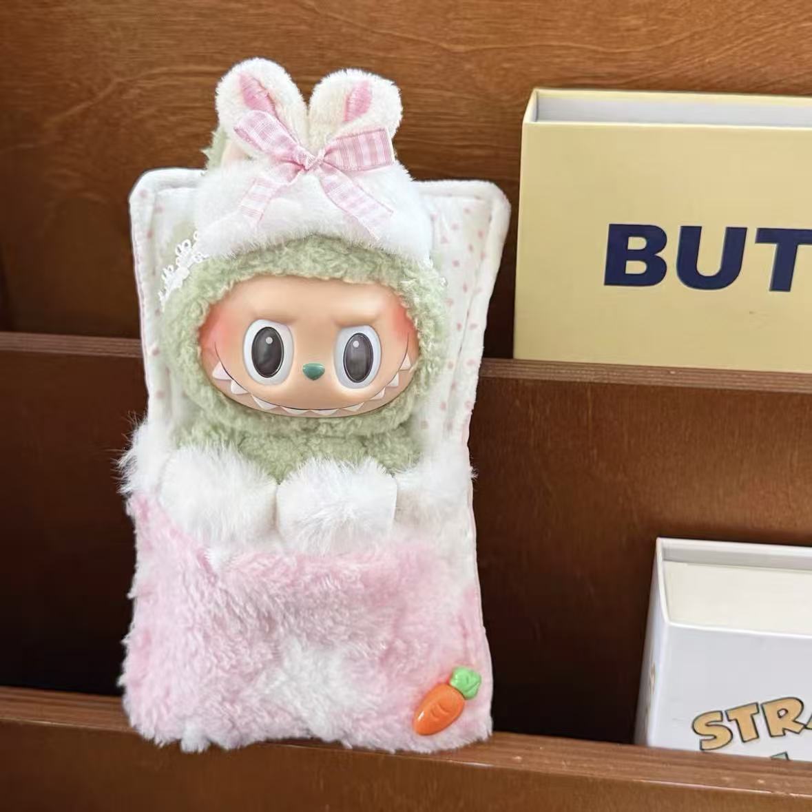 Handmade Labubu Doll Clothes Pajama Party - Cute Sleeping Bag Set