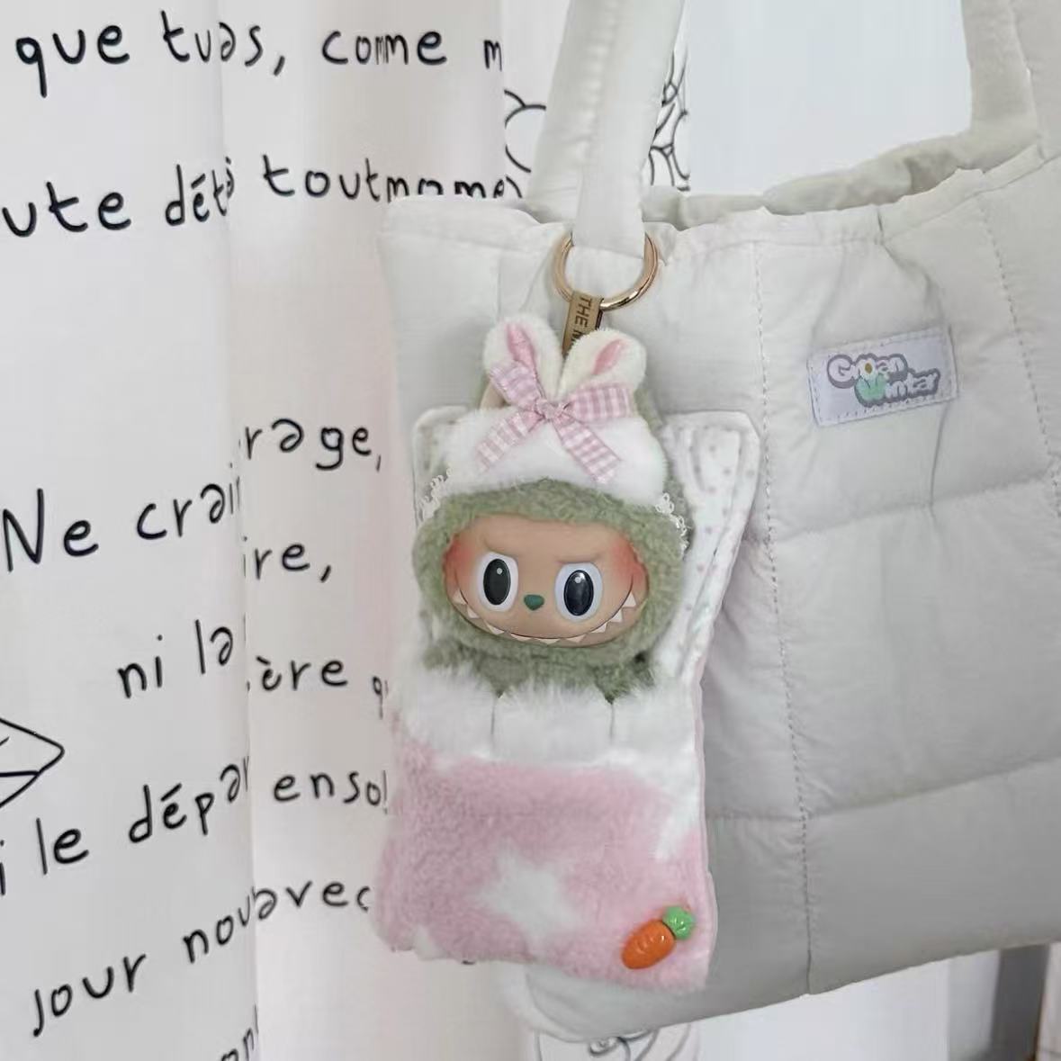 Handmade Labubu Doll Clothes Pajama Party - Cute Sleeping Bag Set
