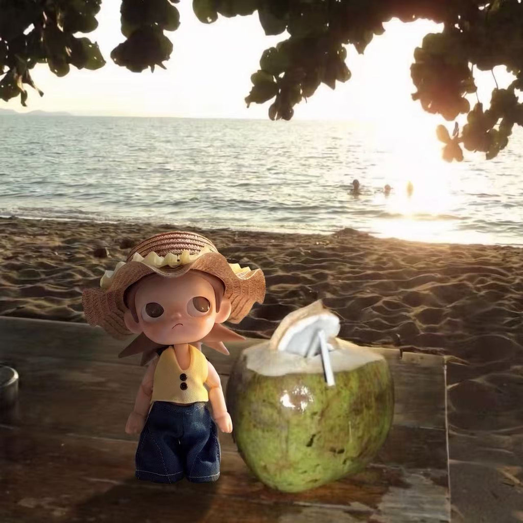Handmade Zsiga BJD Doll Clothes - Vacation Straw Hat