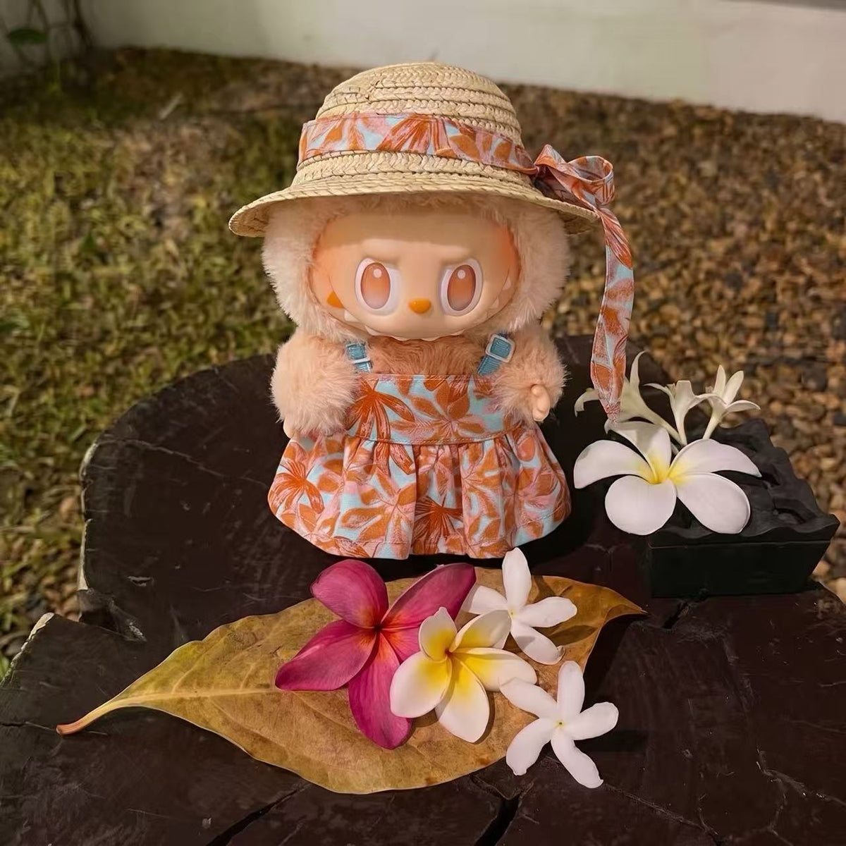 Handmade Labubu Doll Clothes - Floral Dress