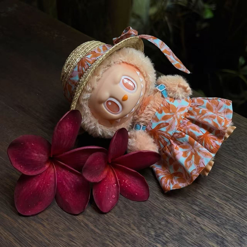 Handmade Labubu Doll Clothes - Floral Dress