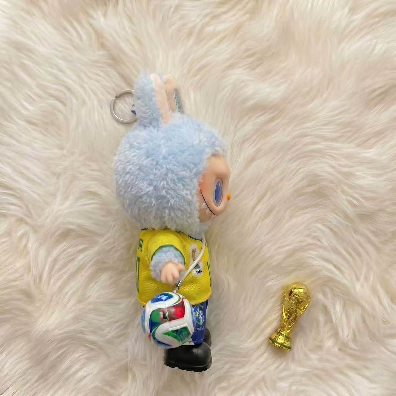 Handmade Labubu Doll Clothes World Cup 2026 Partners - Brazil No. 10