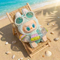 Handmade Labubu Doll Clothes Summer Beach - Green Sunglasses