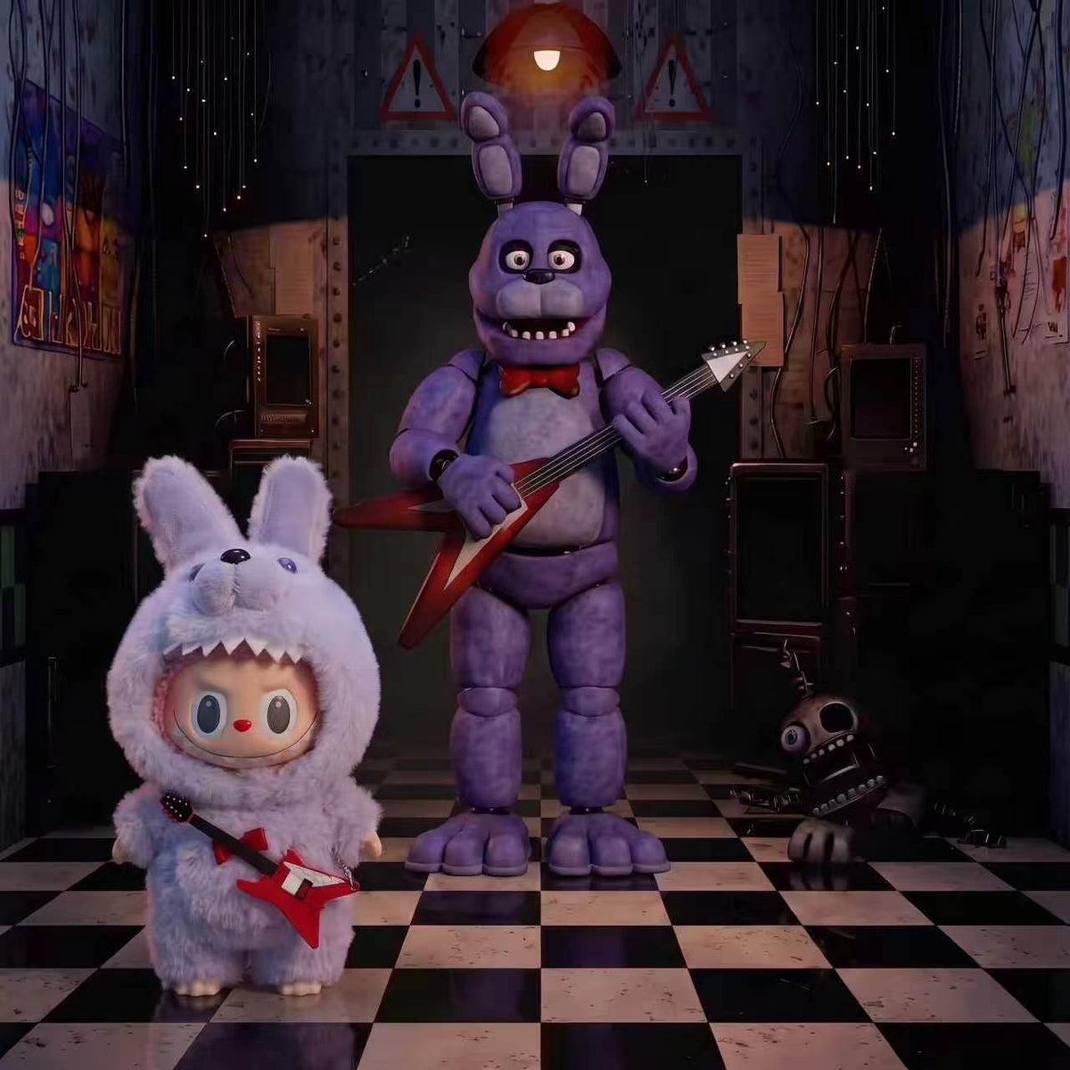 Handmade Labubu Doll Clothes FNAF X Labubu - Bonnie [PRE-ORDER] Ships in 7-30 days