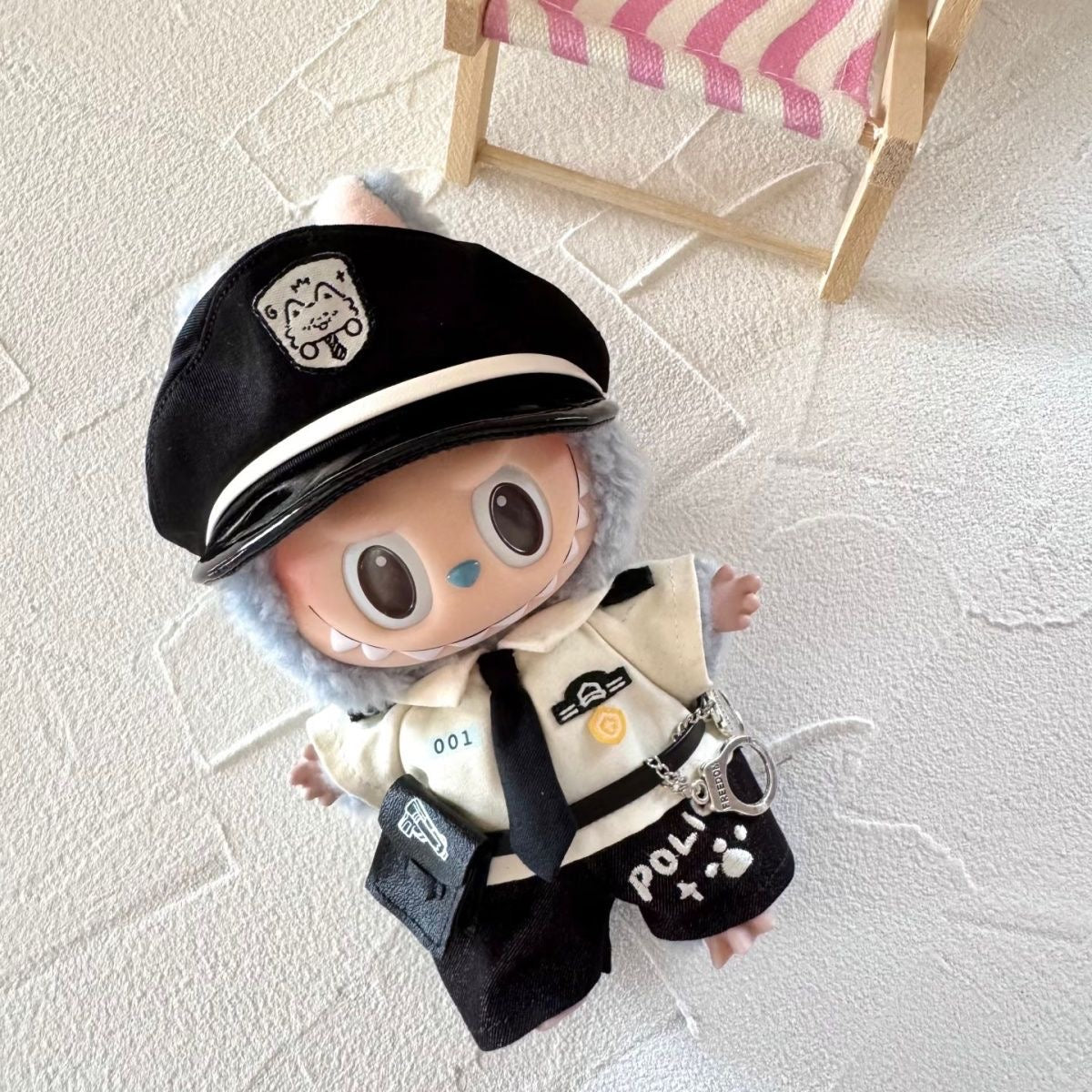 Handmade Labubu Doll Clothes Earth Online - Police