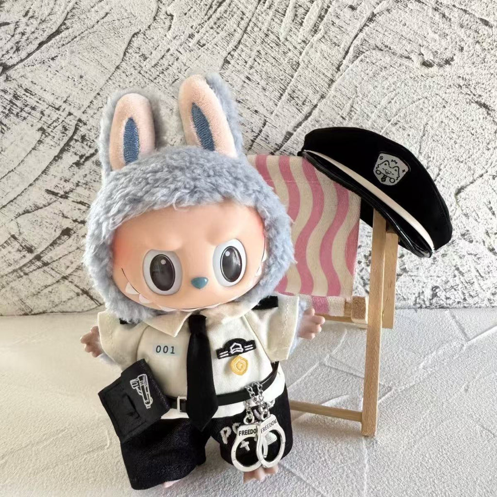 Handmade Labubu Doll Clothes Earth Online - Police