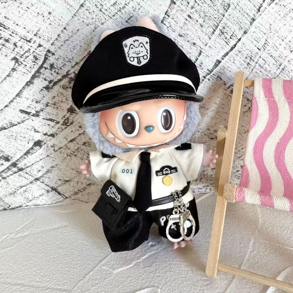 Handmade Labubu Doll Clothes Earth Online - Police