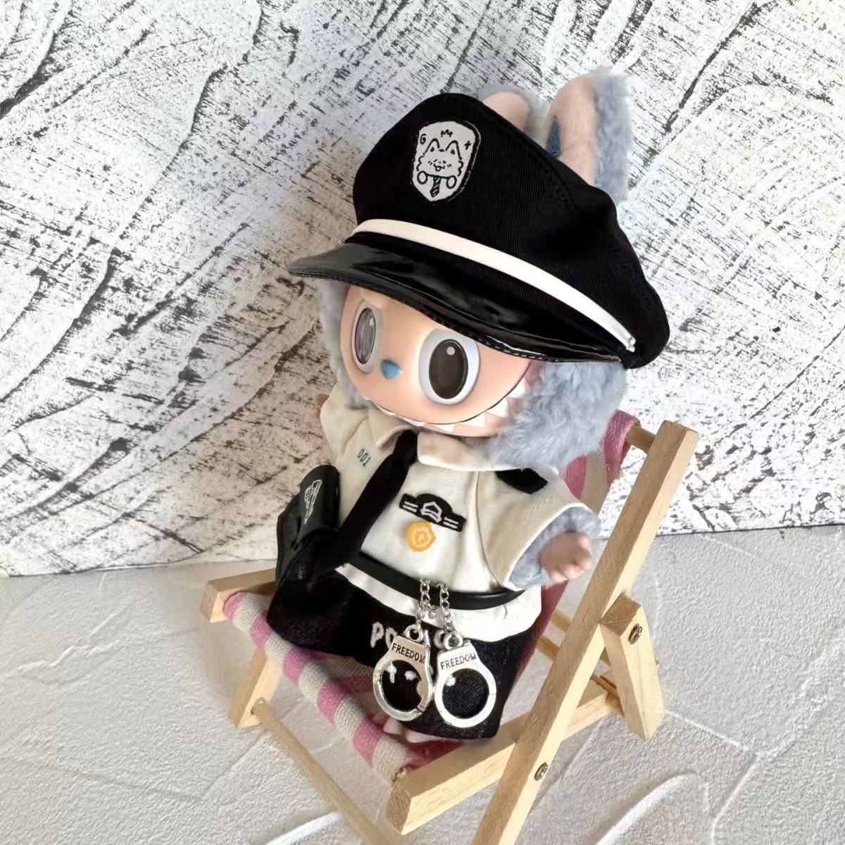 Handmade Labubu Doll Clothes Earth Online - Police